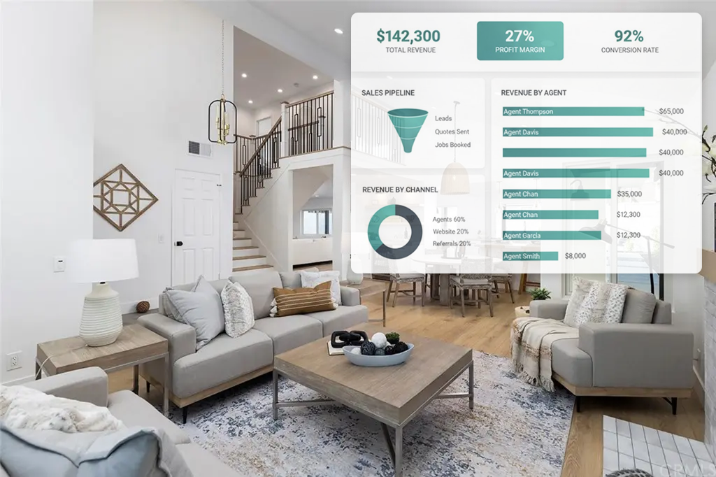 A professional and modern home staging example